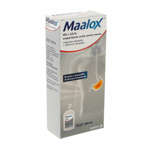 MAALOX 4% + 3,5% sospensione orale aroma menta flacone da 250ml