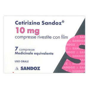 Sandoz - CETIRIZINA SAND*7CPR RIV 10MG