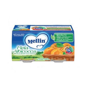Mellin - MELLIN OMOGENEIZZATO MELA/ALBICOCCA 100 G 2 PEZZI